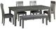 Signature Design by Ashley® Hallanden Gray 6-Piece Dining Set-0