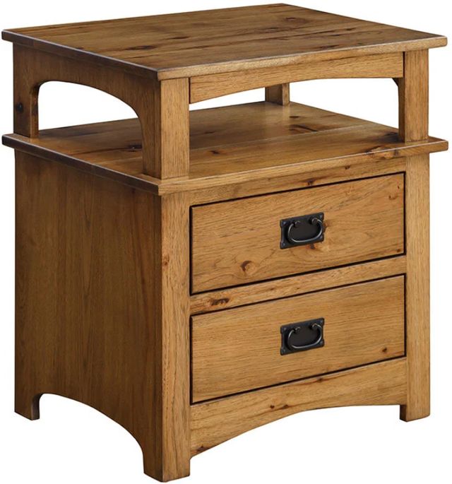Country Classic Collection Customizable Mission 2-Drawer Nightstand-2