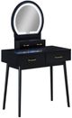 Crown Mark Cecilia 3-Piece Black Vanity Set-4