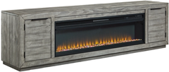 Signature Design by Ashley® Naydell Gray TV Stand with Electric Fireplace