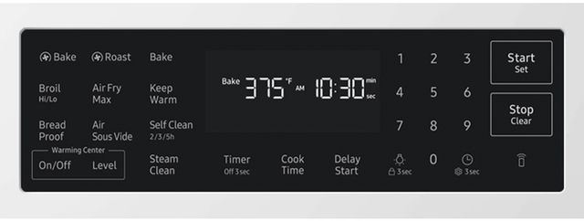 Samsung Bespoke 30" White Glass Smart Slide-In Electric Range with True Convection-3