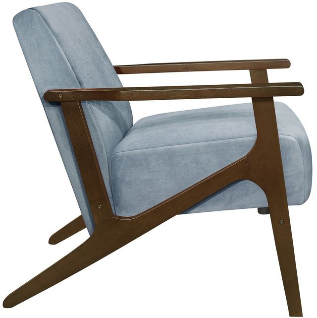 Homelegance® August Blue Gray/Dark Walnut Accent Chair-3