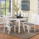 Furniture of America® Dunseith 5-Piece Gray/White Dining Table Set-1