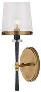 Currey & Company Lyndall Antique Brass/Clear Wall Sconce-0