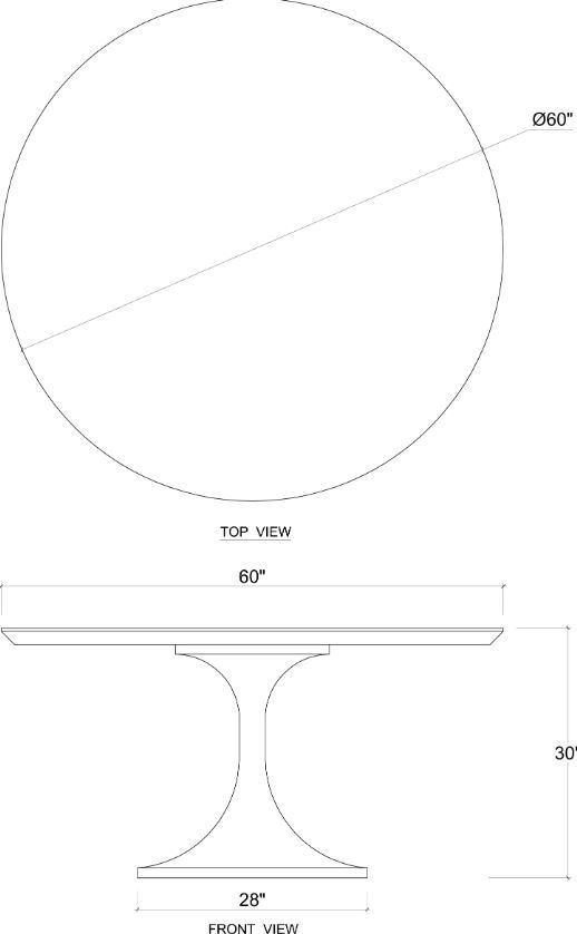 Bramble Customizable Pierre 60'' Dining Table-1