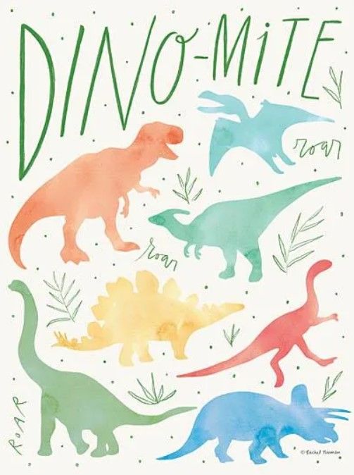 Classy Art Dino-Mite by Rachel Nieman Wall Art-0