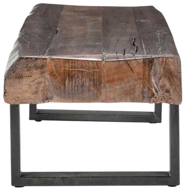 Classic Home Duarte Black/Rustic Brown 58" Bench-3