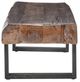 Classic Home Duarte Black/Rustic Brown 58" Bench-3