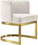 Meridian Furniture Gianna Cream/Gold Velvet Dining Chair-0
