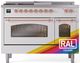 Ilve® Nostalgie II Series 48" Custom RAL Color Pro Style Dual Fuel Range-0