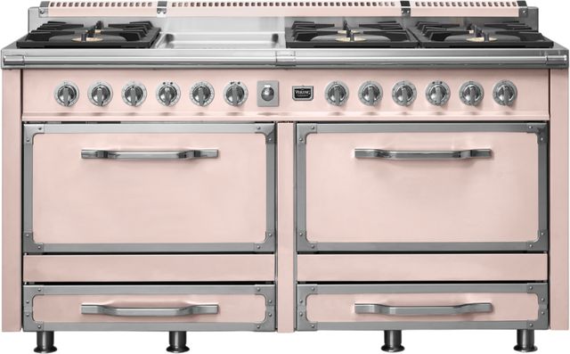 Viking® Tuscany 66” Blush Pro Style Dual Fuel Range with Griddle-0
