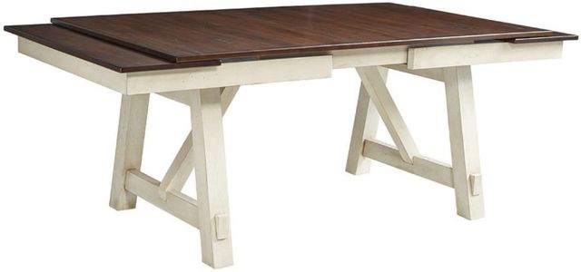 American Wholesale Furniture Laurel Manor II Cherry Dining Table with White Base-2