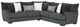 Albany Industries 2-Piece Tweed Gunmetal Sectional-0