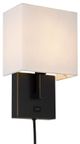 Cal® Lighting & Accessories Oberlin Dark Bronze/White Wall Lamp-1