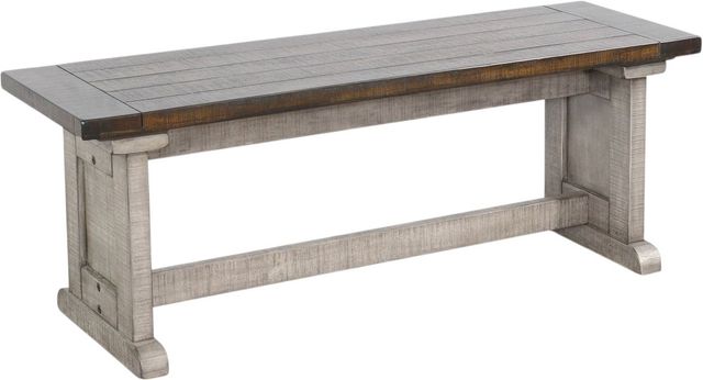 Sunny Designs™ Homestead Hills Alpine Gray/Tobacco Leaf Side Bench-0