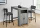 Monarch Specialties Inc. 2-Piece Black/Grey 37" Upholstered Counter Height Barstools Set-2