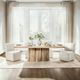 Classic Home Terra Sandstone Greige Dining Table-1