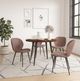 Jofran Inc. Prelude Walnut Round Dining Table with Black Base-1