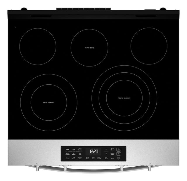 Whirlpool® 30" Fingerprint Resistant Stainless Steel Slide-In Electric Range with Air Cooking Technology-4