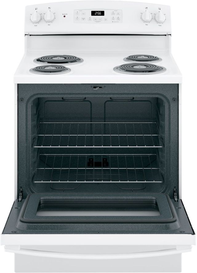 GE® 30" White Freestanding Electric Range-2