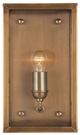 Currey & Company Royster Antique Brass/Clear Outdoor Wall Sconce-2