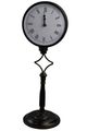 A & B Home Black Iron Table Clock on Finial Base-0