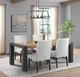 Elements International Breckenridge Oak Dining Table with Black Base-4