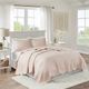 Olliix by Madison Park 3 Piece Blush King/California King Tuscany Reversible Scalloped Edge Coverlet Set-3