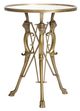 Wildwood Lamps Lion In The Library Glass Top Accent Table with Antique Base-0