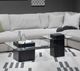 Magnussen Home® Donora Glass Top Square Cocktail Table with Obsidian Base-1