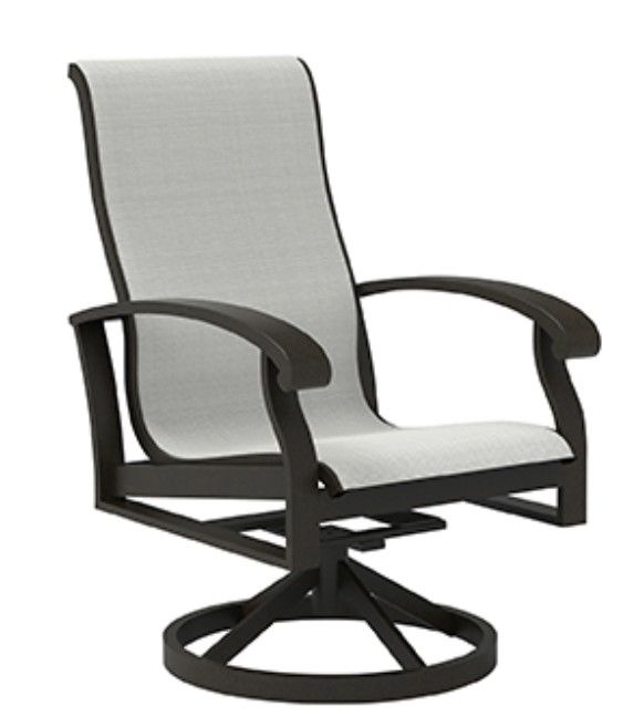 Lane Venture® Smith Lake Sling High Back Swivel Dining Arm Chair-0