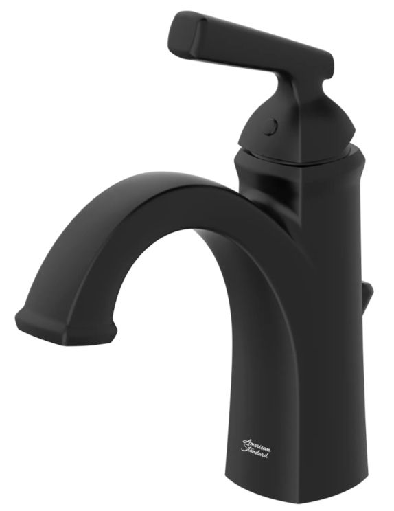 American Standard Edgemere® Matte Black Single Hole Single-Handle Bathroom Faucet with Lever Handle-2