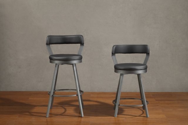 Homelegance® Appert Black/Dark Gray Swivel Pub Height Chair-1