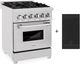 ZLINE 24" DuraSnow® Stainless Steel Freestanding Dual Fuel Range-3