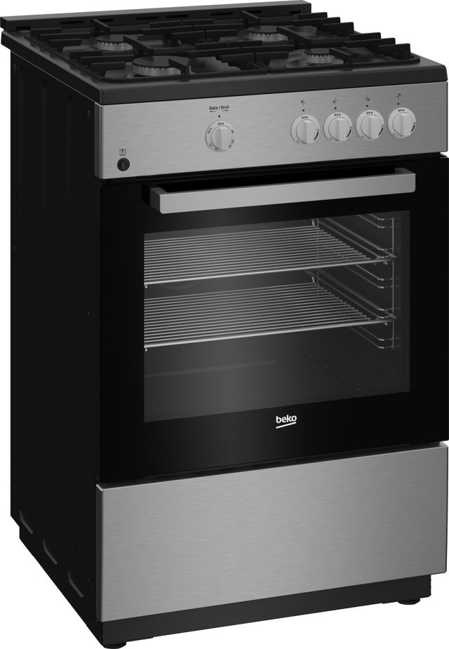 Beko 24" Stainless Steel Slide-In Gas Range-1