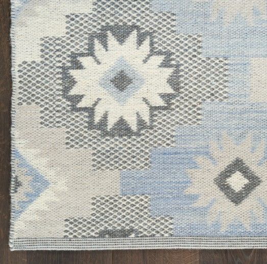 Nourison Home™ Copenhagen Ivory Blue Indoor 5' x 7' Area Rug-2