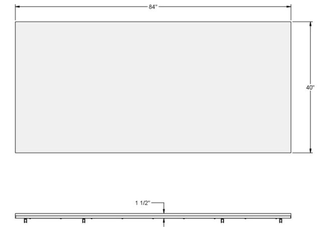 Amisco Customizable Vivian 84" Dining Table-3