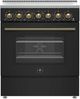 FORNO® Paolo 30" Black Pro Style Electric Range with True Convection Oven-0