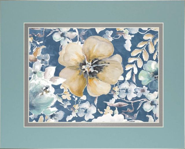 Classy Art Indigo Flower Beautiful I by Patricia Pinto Wall Art-1