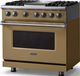 Viking® 5 Series 36" Golden Hour Pro Style Dual Fuel (NG) Range with Polished Chrome Trim-3