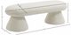 Meridian Furniture Drum Cream Faux Shearling Teddy Fabric Upholstered Bench-3
