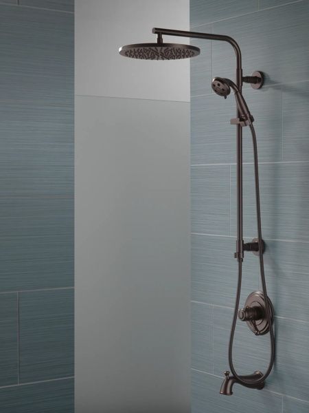 Delta Universal Showering Components 12" Venetian Bronze Single-Setting Metal Raincan Shower Head-3