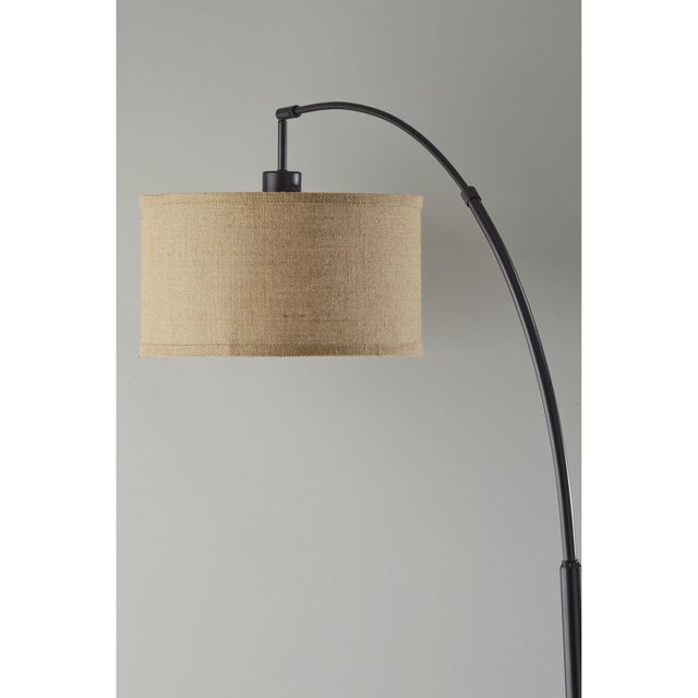 Adesso® Burlap Dark Bronze Arc Lamp-2