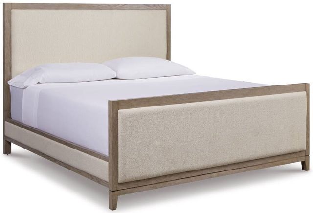 Signature Design by Ashley® Chrestner 3-Piece Gray King Upholstered Panel Bed Set-1
