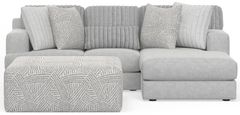 Jackson Furniture Logan 3-Piece Gray Right Side Facing Chaise Sectional