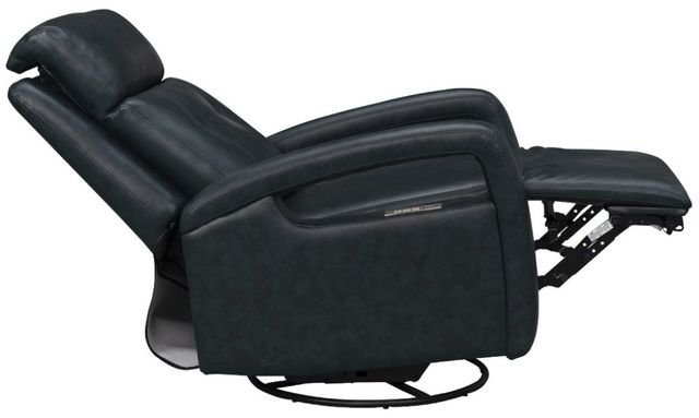 BarcaLounger® Gilbert Traci Midnight Blue Leather Power Swivel Glider Recliner-1