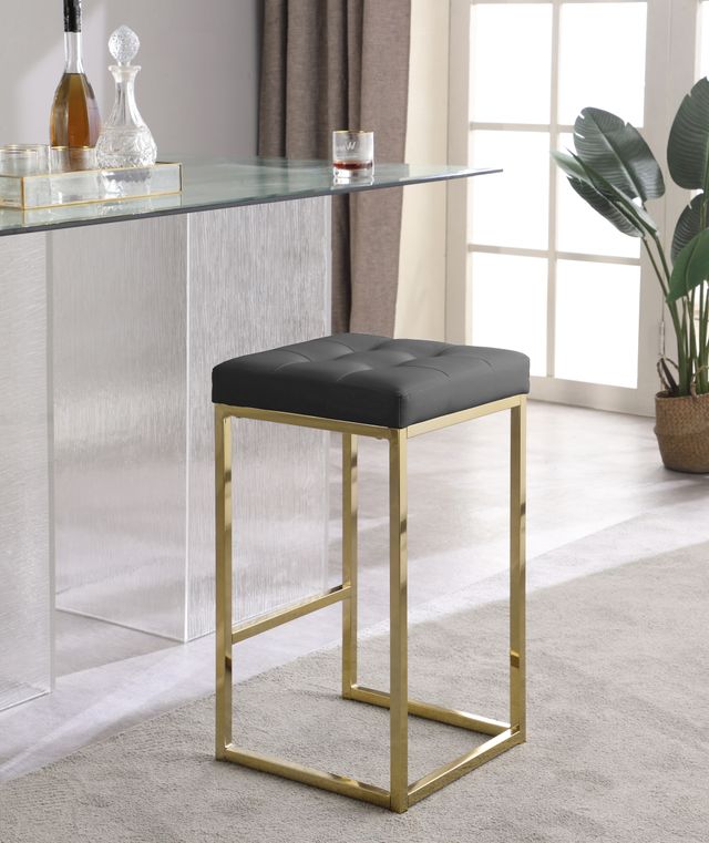 Meridian Furniture Nicola Gray Faux Leather Counter Stool-3