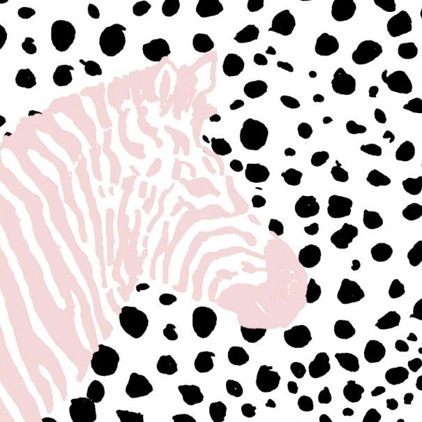 Classy Art Pink Zebra on Dots by Patricia Pinto Wall Art-0