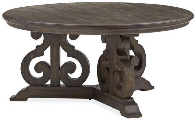 Magnussen Home® Bellamy Peppercorn Round Cocktail Table-1