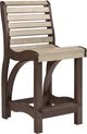 C R Plastics St. Tropez Chocolate and Biege Counter Stool-0